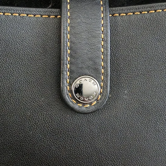 Coach 38482 1941 Saddle 23 Crossbody Patchwork Black Suede Leather Bag - Picture 10 of 16